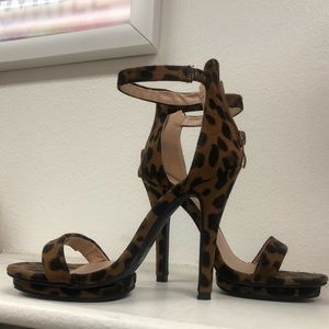 Strappy Cheetah Print Heels